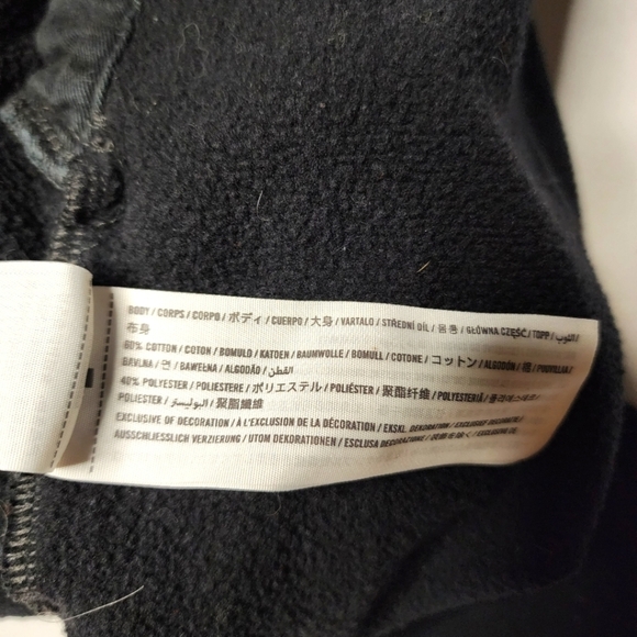 Abercrombie & Fitch Small Long Sleeve Sweater Snap Buttons Black Cotton Mix - Picture 6 of 7